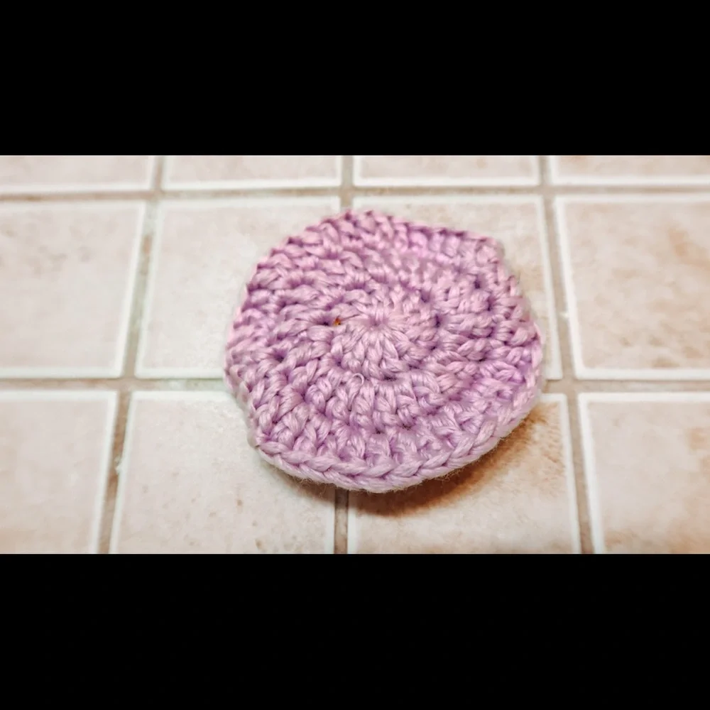 10 Crocheted Facial rounds 100%Cotton Eco Friendly Reusable machine Wahable